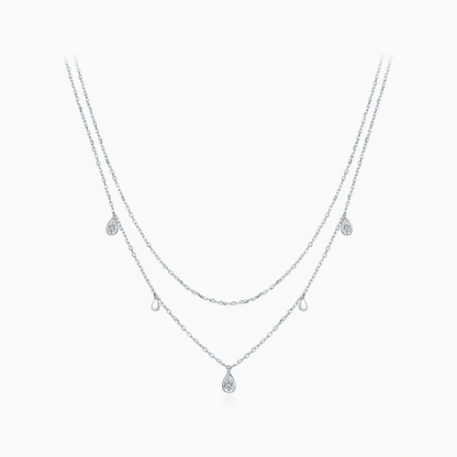 Pear Shape Moissanite Pendant Necklace
