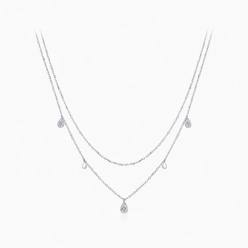 Pear Shape Moissanite Pendant Necklace