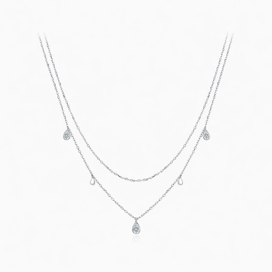 Pear Shape Moissanite Pendant Necklace