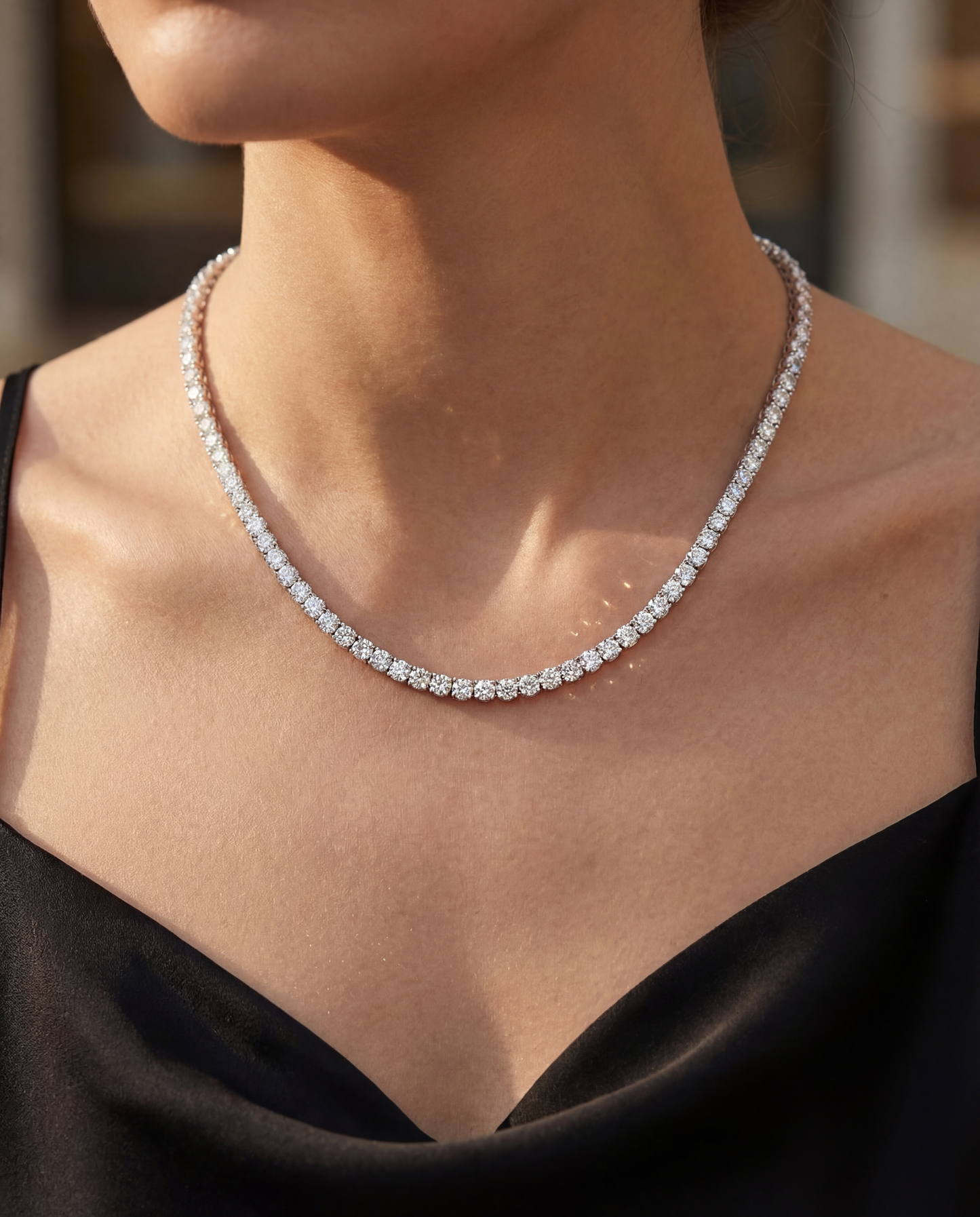 Moissanite Tennis Necklace