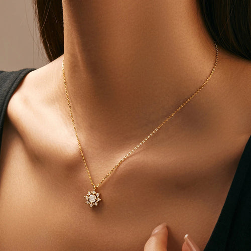 Moissanite Snowflake Necklace