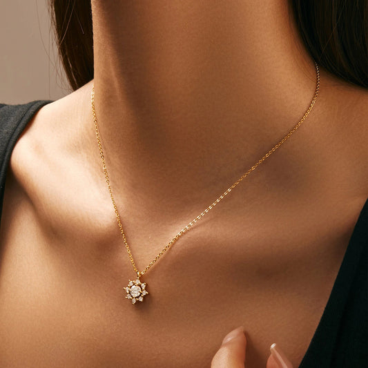 Moissanite Snowflake Necklace
